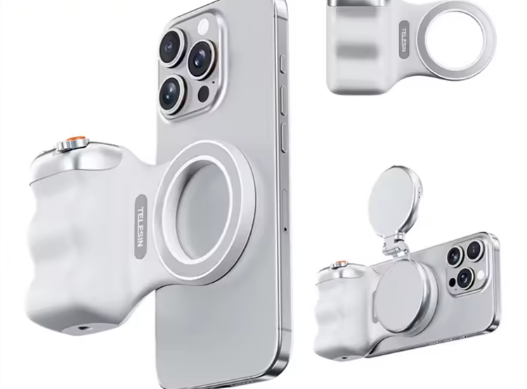 Magnetic Phone Camera Shoot Hand Grip Phone Holder Shooting Aid Remote Control Handle for Iphone Samsung Phone