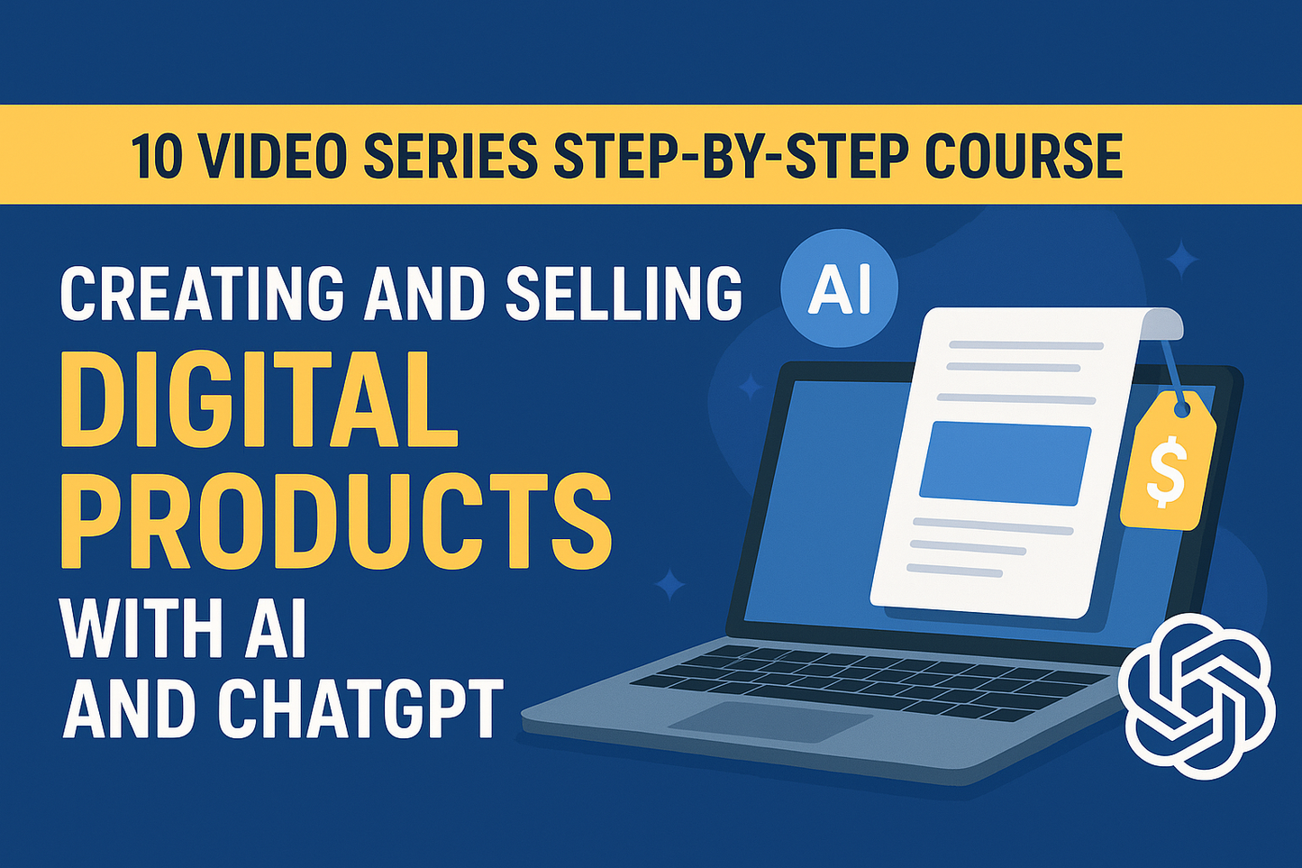 video course step-by-step How to Create and Sell Digital Products with ChatGPT
